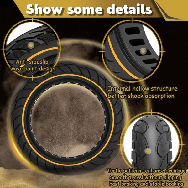 Felixstory 10x2.125 Tubeless Solid Scooter Tire, - Image 2