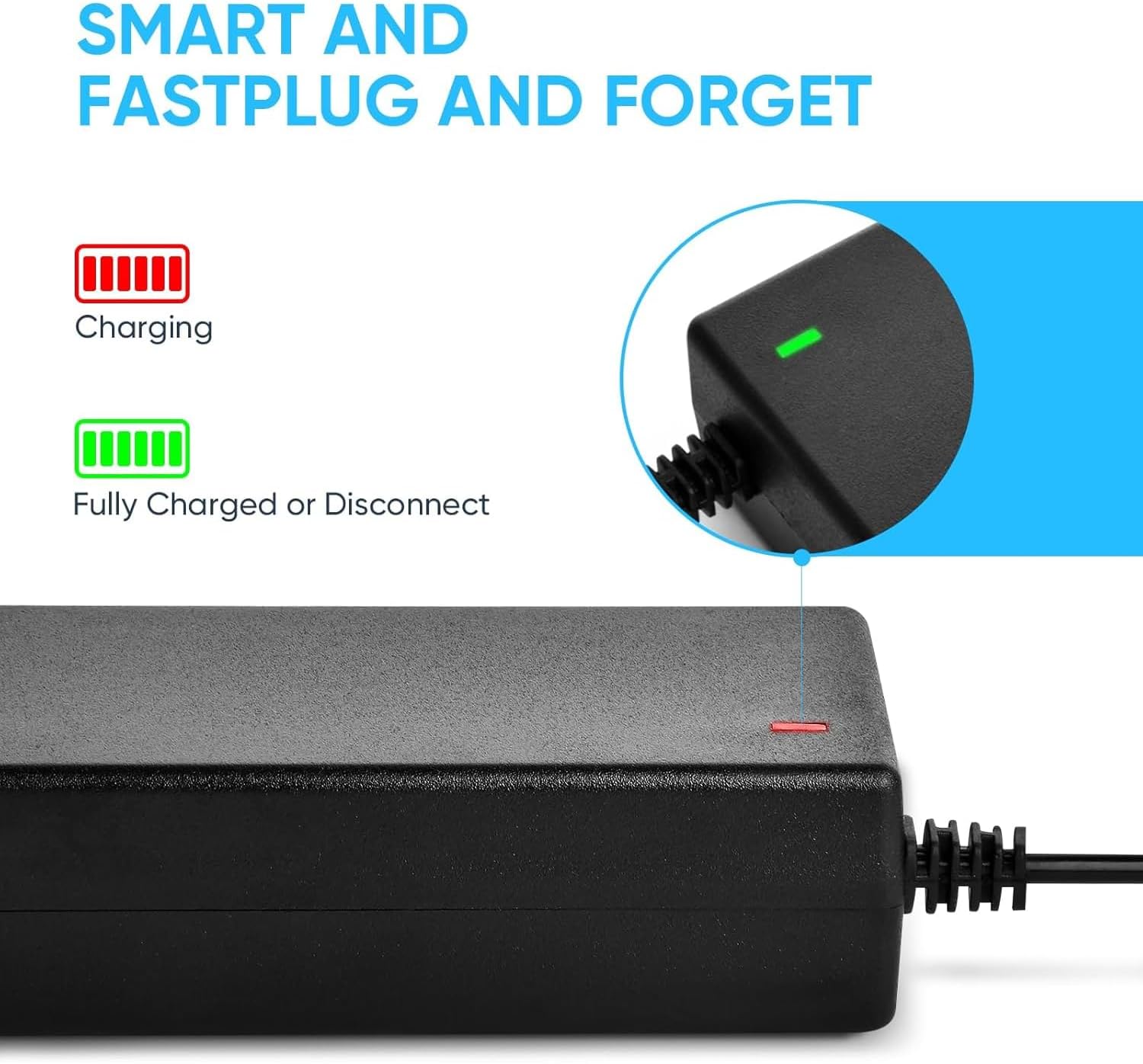 42V 2A – 3-Prong 3-Pin Electric Scooter Charger Fast Safe Adapter. (pin size m12 8mm) - Image 4